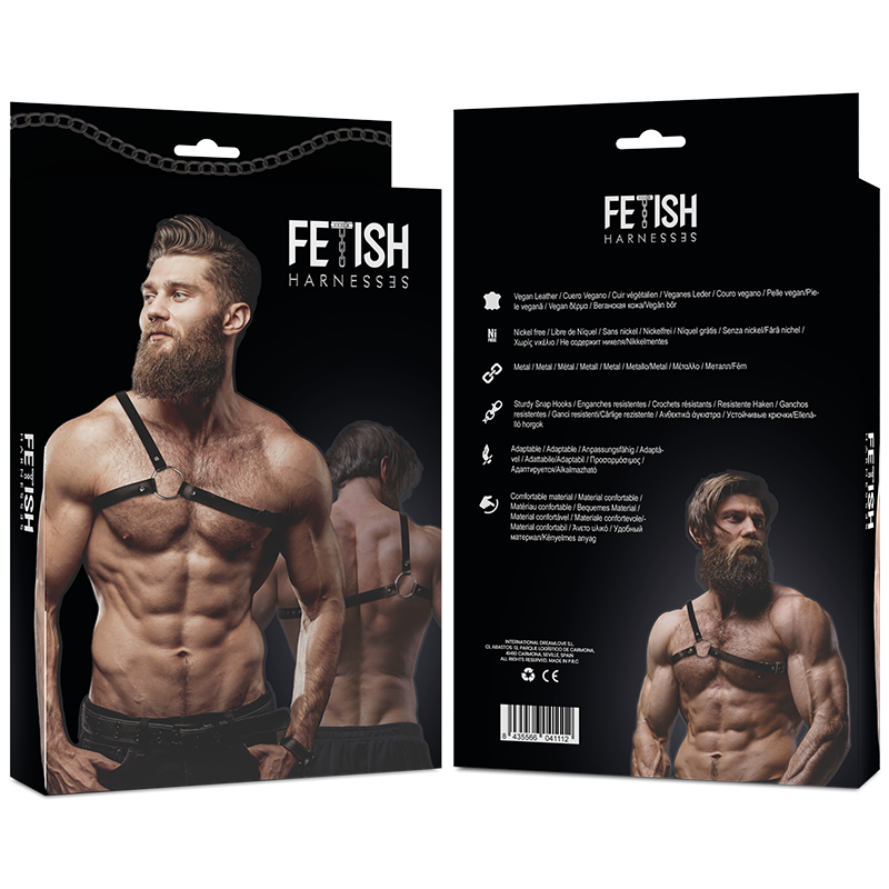 Comprar Fetish Submissive Arnés Ecopiel Cruzado Hombre – Diseño Elegante Para Resaltar La Figura Masculina-Noxtic