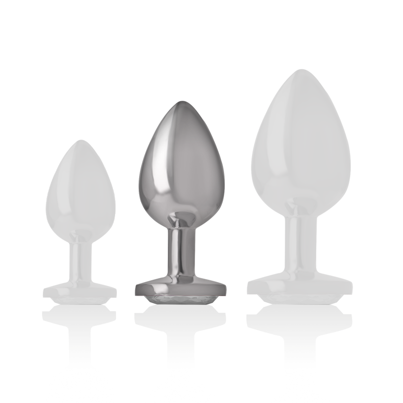 Comprar INTENSE Plug Anal Metal Blanco Corazón Talla M – Diseño Glamuroso Para Placer Elegante-Noxtic