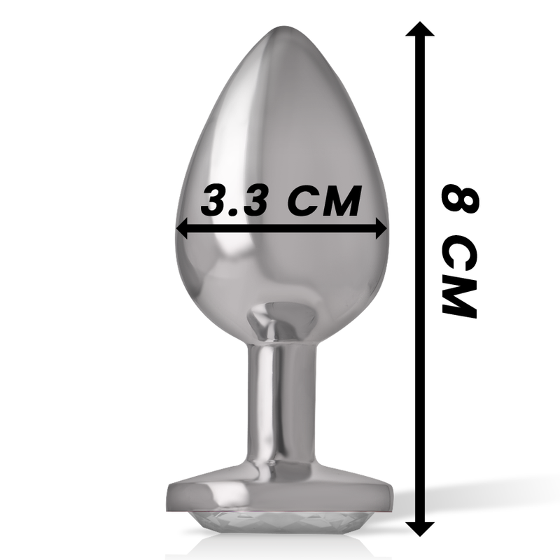 Comprar INTENSE Plug Anal Metal Blanco Corazón Talla M – Diseño Glamuroso Para Placer Elegante-Noxtic