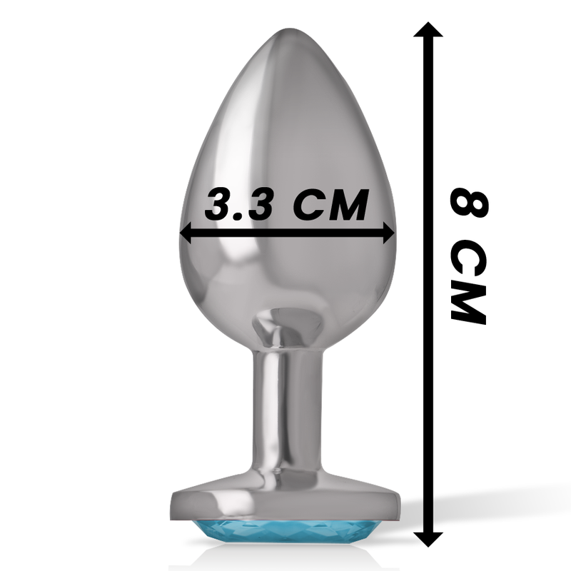 Comprar INTENSE Plug Anal Metal Aluminio Corazón Azul Talla M – Diseño Elegante Para Placer Intimo Con Estilo-Noxtic