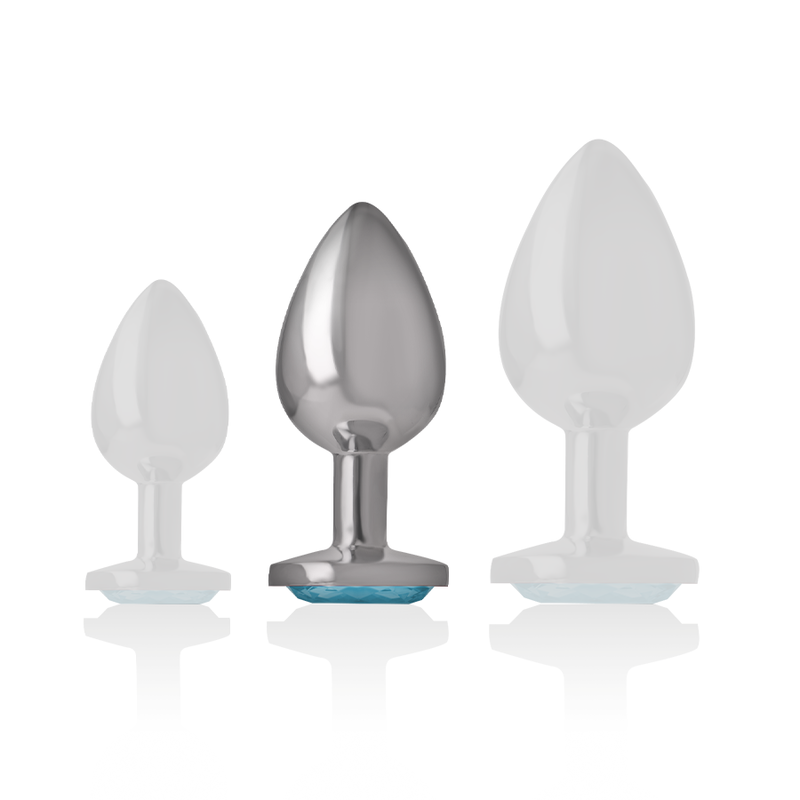 Comprar INTENSE Plug Anal Metal Aluminio Corazón Azul Talla M – Diseño Elegante Para Placer Intimo Con Estilo-Noxtic