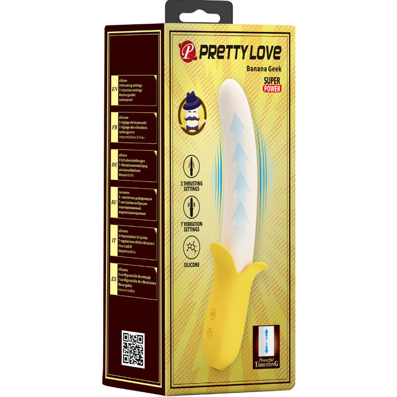 Comprar Pretty Love Banana Geek Super Power – Vibrador Recargable Con Diseño Curvado Y Siete Modos De Vibración-Noxtic
