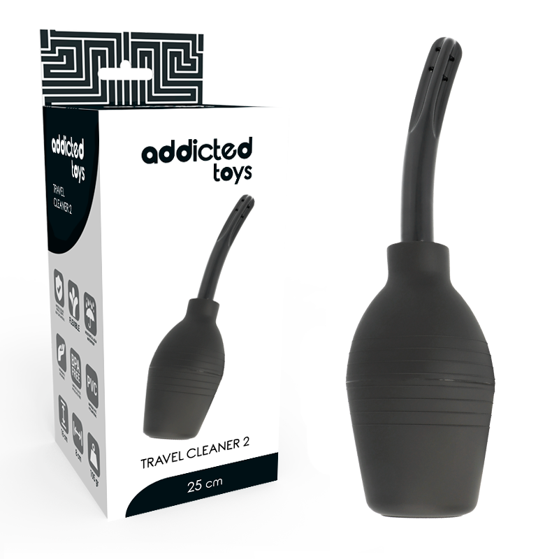 Comprar ADDICTED TOYS Squeeze Pera Limpieza Anal Negro – Material Hipoalergénico Para Experiencia Placentera-Noxtic