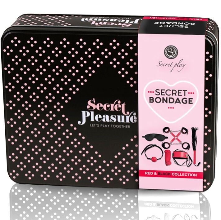 Comprar SECRETPLAY Set BDSM 6 Piezas Colección Roja – Kit Completo De Bondage De Cuero Sintético Para Principiantes Y Expertos-Noxtic