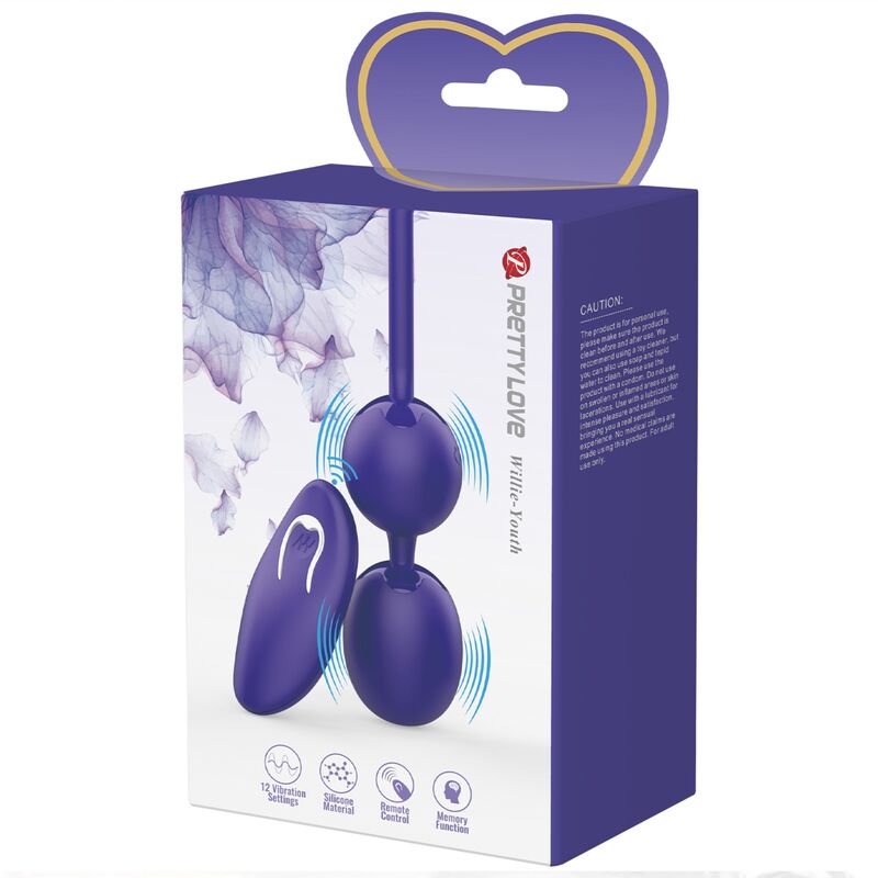 Comprar Pretty Love Willie Youth Bolas Violeta – Control Remoto Con Vibración Para Estimulación Intima-Noxtic