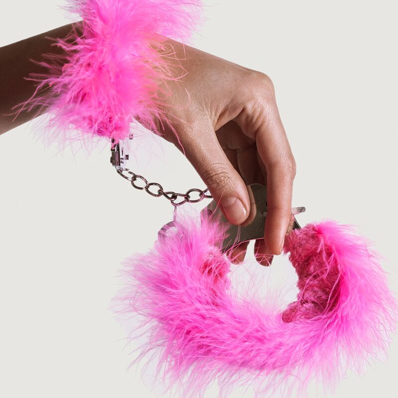 Comprar ADRIN LASTIC Esposas Metal Con Plumitas Rosa – Elegancia Y Libertad Sensorial Para Nuevas Experiencias-Noxtic