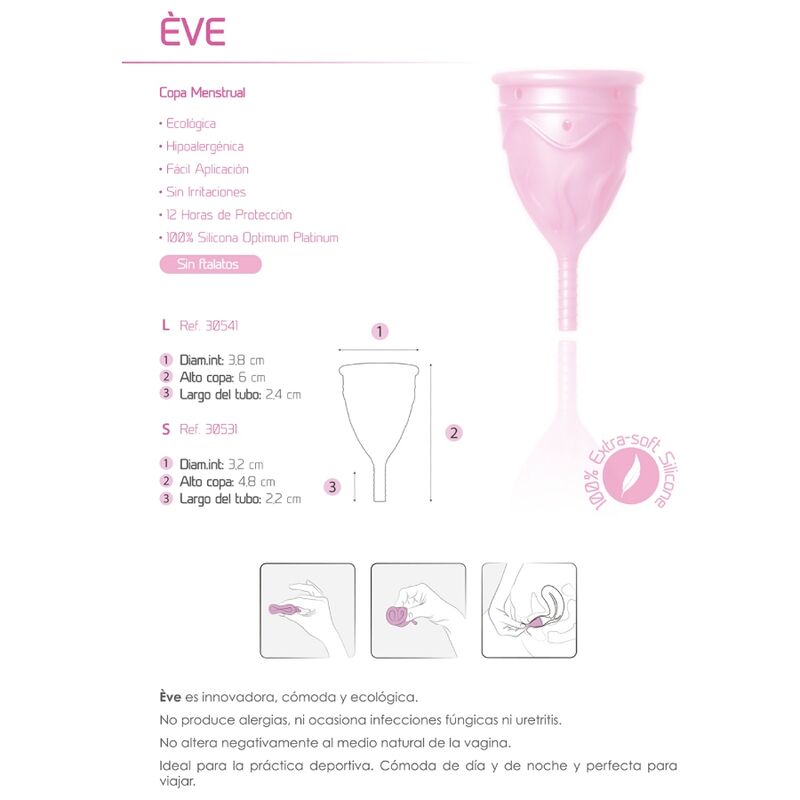 Comprar FEMINTIMATE Copa Menstrual EVE Talla L – Silicona Hipoalergénica Para Comodidad Diaria-Noxtic