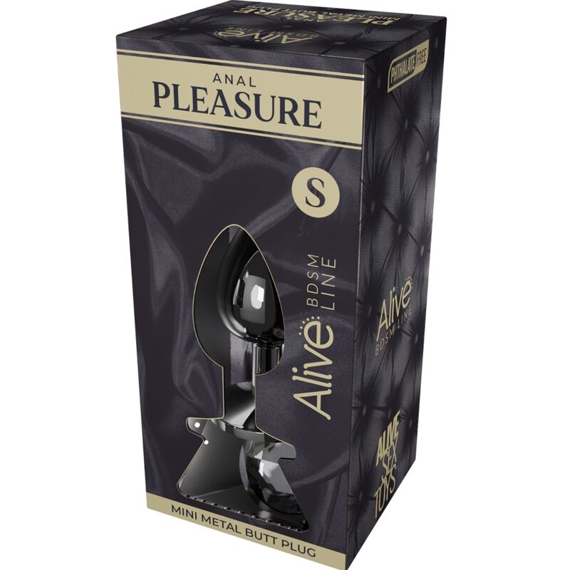 Comprar ALIVE Mini Plug Anal Metálico Negro Talla S – Diseño Elegante Con Acabado Brillante Para Placer Confiado-Noxtic