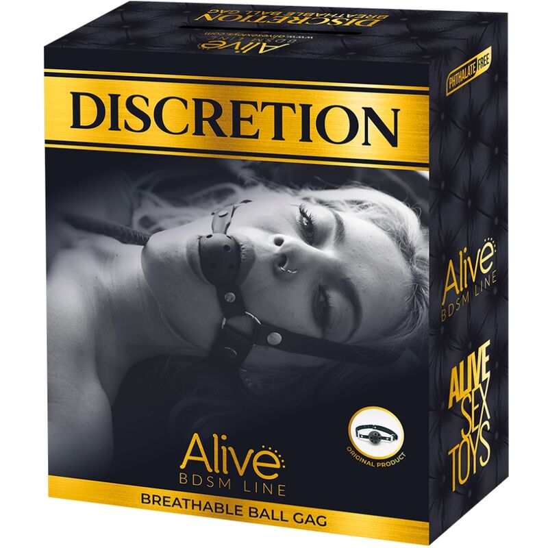 Comprar ALIVE Mordaza Transpirable Negra – Diseño Confortable Para Placer Discreto-Noxtic