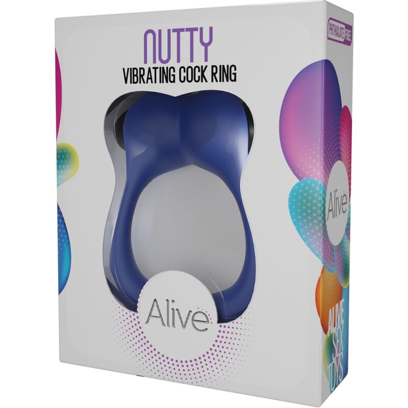 Comprar Alive Nutty Anillo Vibrador Azul – Diseño Ergonómico Para Placer Aumentado-Noxtic