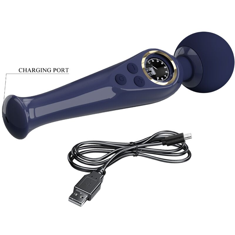 Comprar Pretty Love Skyler Vibrador Wand Azul – Diseño Ergonómico Con 10 Modos De Vibración-Noxtic