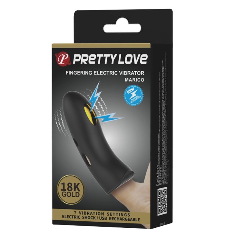 Comprar PRETTY LOVE Marico Funda De Dedo Electroestimulador Negro – Estimulador Con Siete Modos De Estimulación Sensorial-Noxtic