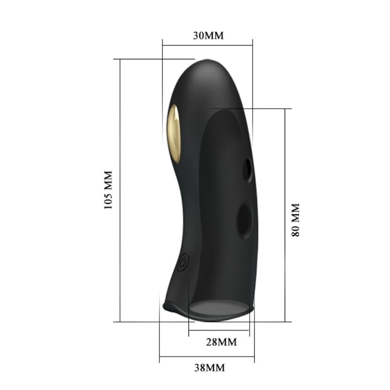 Comprar PRETTY LOVE Marico Funda De Dedo Electroestimulador Negro – Estimulador Con Siete Modos De Estimulación Sensorial-Noxtic