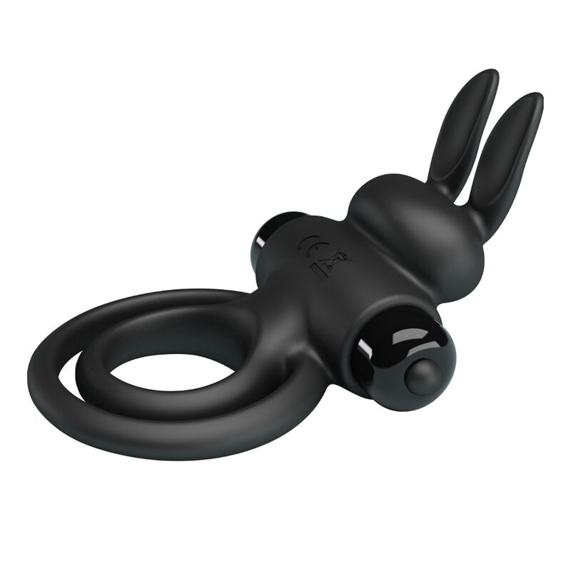 Comprar Pretty Love Anillo Vibrador Conejo Negro – Diseño Elegante Para Placer Sensual-Noxtic