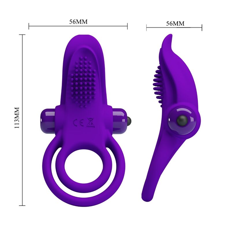 Comprar PRETTY LOVE Anillo Vibrador Morado – Diseño Ergonómico Para Placer Compartido-Noxtic