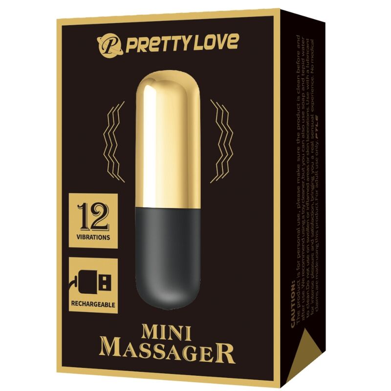Comprar PRETTY LOVE Bala Vibrador Dorado – Juguete Recargable Con Diseño Elegante y Sutil-Noxtic