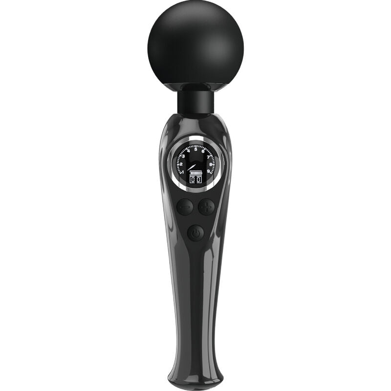 Comprar PRETTY LOVE Skyler Vibrador Wand Negro – Varita Ergonómica Con 10 Modos De Vibración-Noxtic