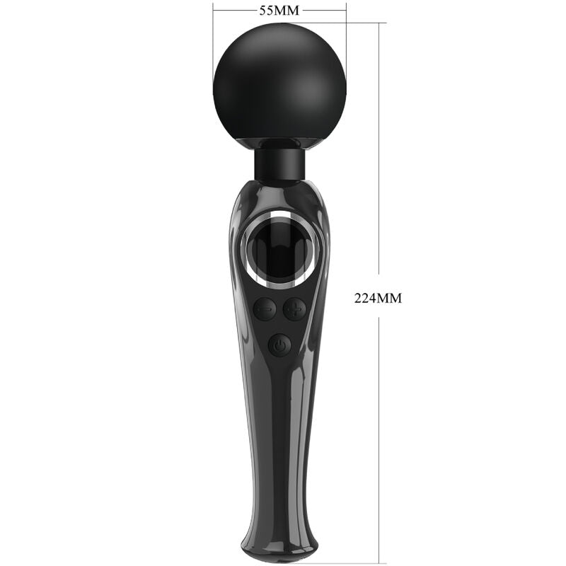 Comprar PRETTY LOVE Skyler Vibrador Wand Negro – Varita Ergonómica Con 10 Modos De Vibración-Noxtic