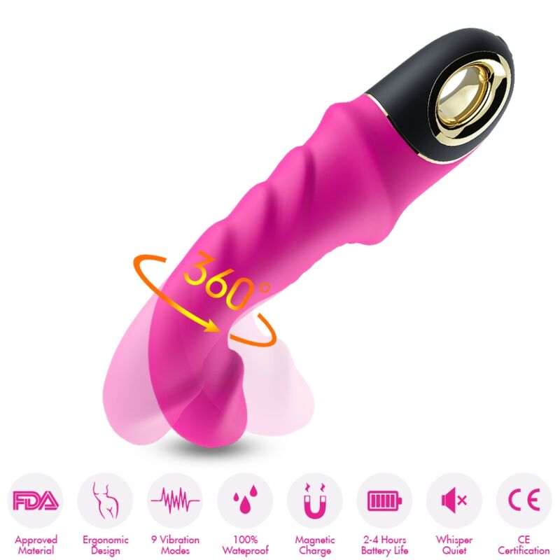 Comprar ARMONY Joyblade Dildo Vibrador Fucsia – Diseño Moderno Con Rotación Para Placer Personalizado-Noxtic