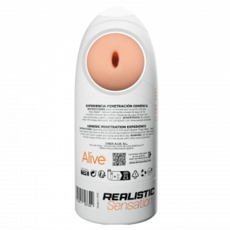 Comprar ALIVE Flex Masturbador Masculino Talla M – Diseño Realista Para Placer Intenso-Noxtic
