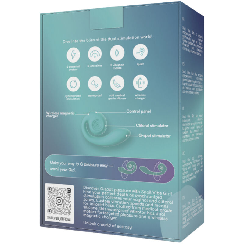 Comprar Snail Vibe Gizi Estimulador Dual Rosa – Estimulador Con Diseño Ergonómico Y Curvado-Noxtic