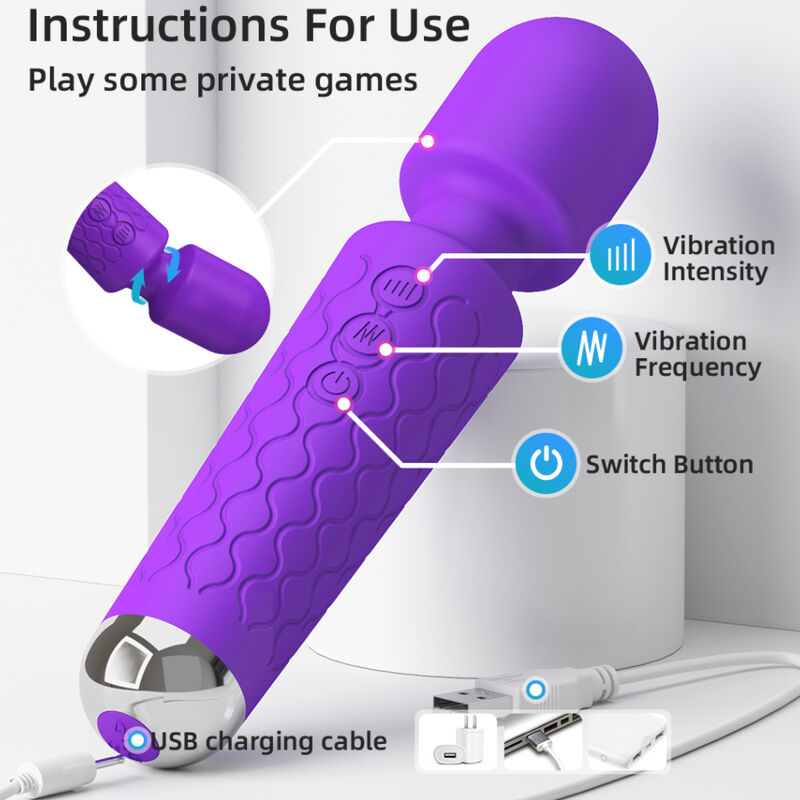 Comprar ARMONY Masajeador Violeta – Vibrador Con 8 Intensidades Y 20 Patrones De Vibración-Noxtic