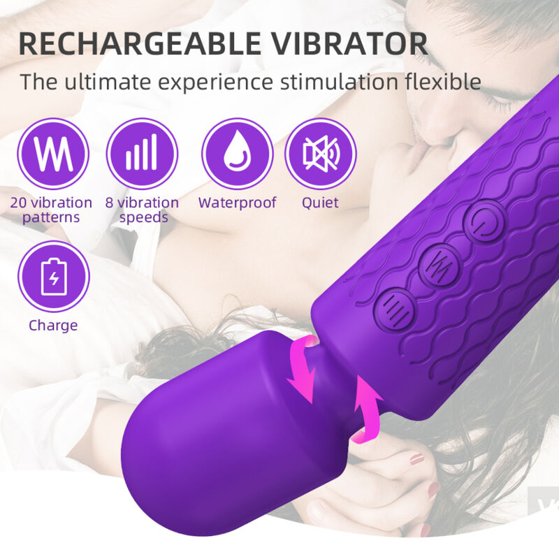 Comprar ARMONY Masajeador Violeta – Vibrador Con 8 Intensidades Y 20 Patrones De Vibración-Noxtic