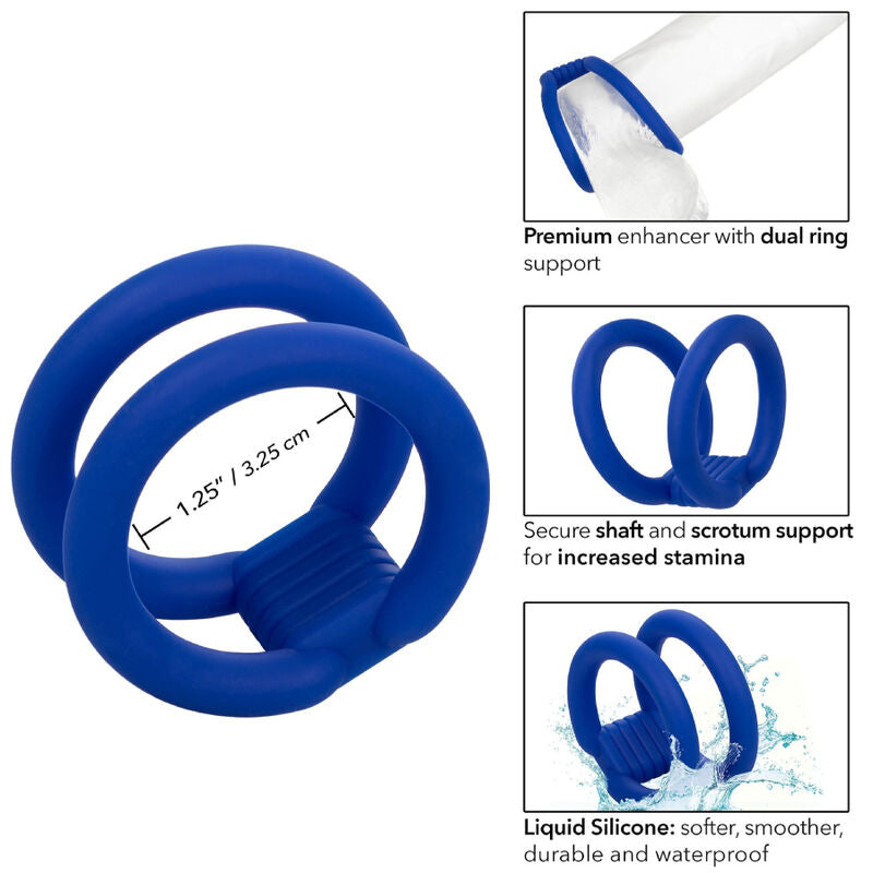 Comprar CALEXOTICS Admiral Jaula Doble Azul – Diseño Innovador Para Mayor Sensibilidad-Noxtic