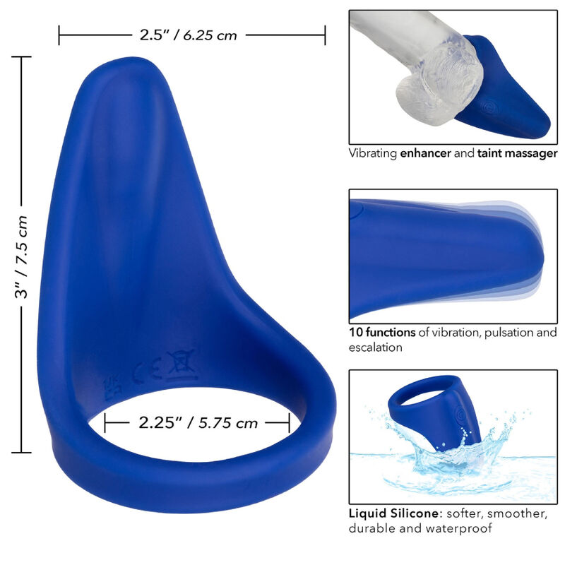 Comprar CALEXOTICS Admiral Masajeador De Perineo Azul – Masajeador Versátil Con 10 Funciones De Vibración-Noxtic