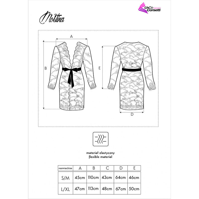 Comprar LIVCO Corsetti Fashion Mostina LC 90641 Bata Negra – Diseño Elegante Para Comodidad Diaria-Noxtic
