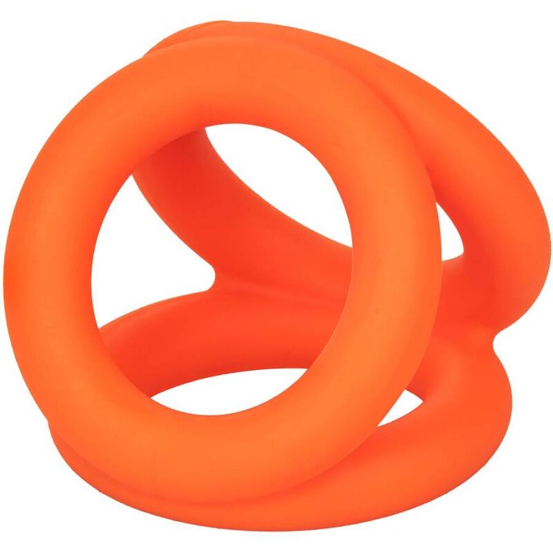Comprar CALEXOTICS Alpha Triple Anillo Naranja – Diseño Innovador Para Placer Y Comodidad-Noxtic