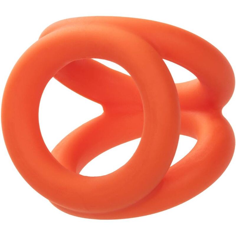 Comprar CALEXOTICS Alpha Triple Anillo Naranja – Diseño Innovador Para Placer Y Comodidad-Noxtic