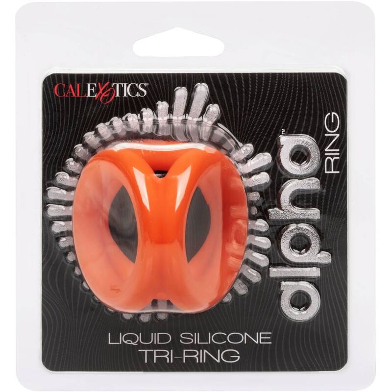 Comprar CALEXOTICS Alpha Triple Anillo Naranja – Diseño Innovador Para Placer Y Comodidad-Noxtic