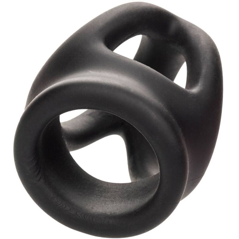 Comprar CALEXOTICS Alpha Anillo De Jaula Doble Negro – Diseño Innovador Con Silicona Líquida Para Comodidad Optimal-Noxtic