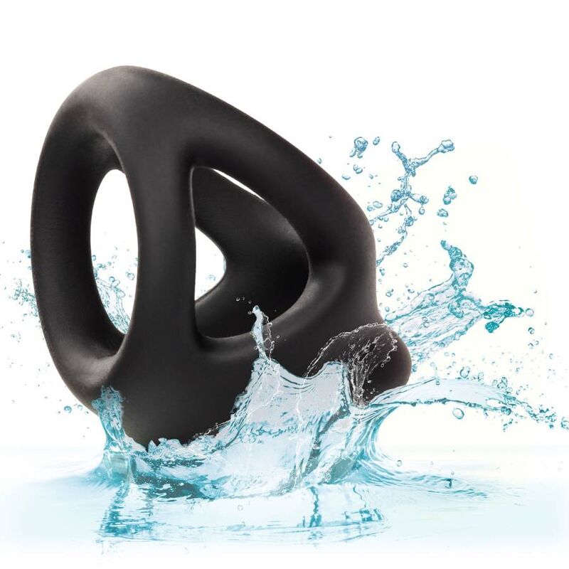 Comprar CALEXOTICS Alpha Anillo De Jaula Doble Negro – Diseño Innovador Con Silicona Líquida Para Comodidad Optimal-Noxtic