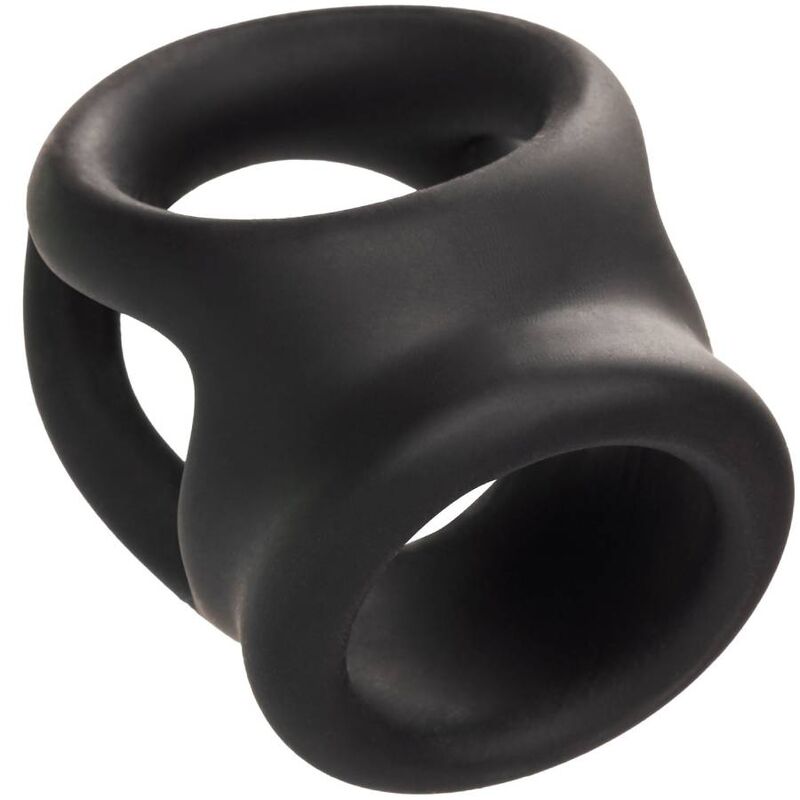 Comprar CALEXOTICS Alpha Anillo De Jaula Doble Negro – Diseño Innovador Con Silicona Líquida Para Comodidad Optimal-Noxtic