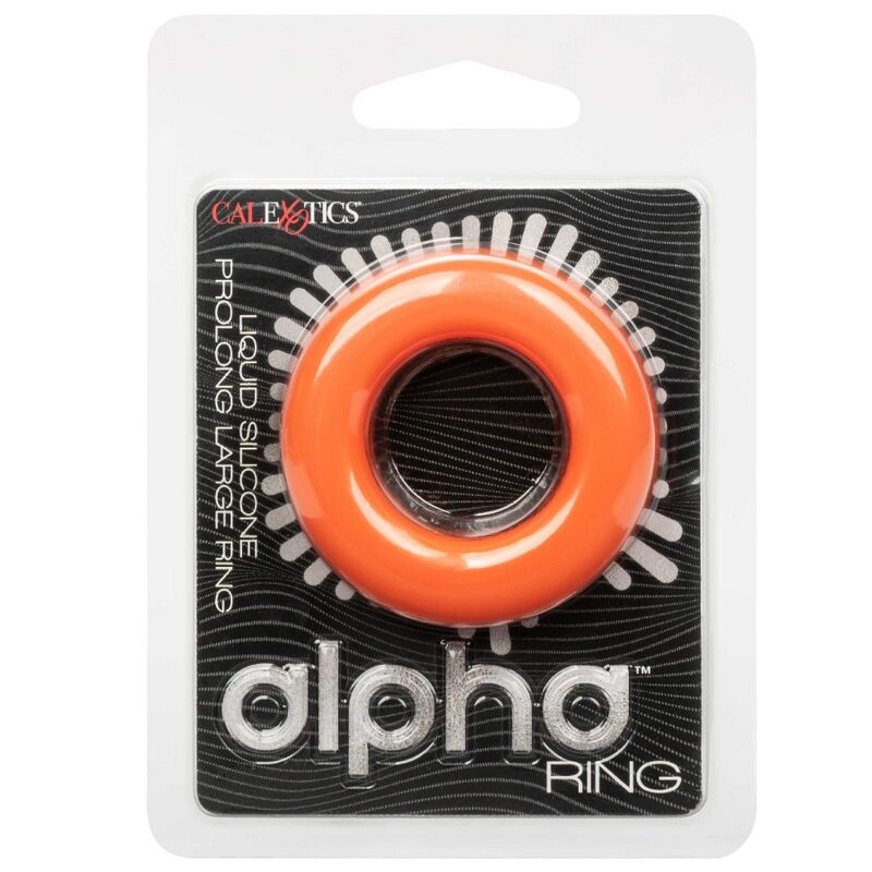 Comprar CALEXOTICS Alpha Anillo Prolong Grande Naranja – Diseño Confortable Para Placer Prolongado-Noxtic