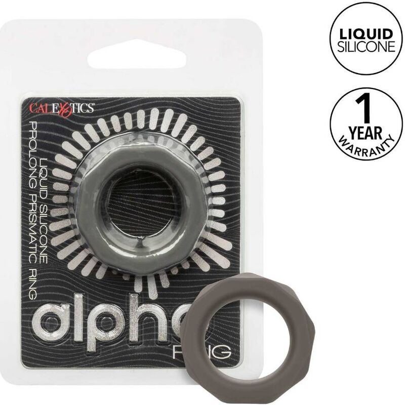 Comprar CALEXOTICS Alpha Anillo Prolong Prismatico Gris – Diseño Elástico Con Silicona Líquida De Alta Calidad-Noxtic
