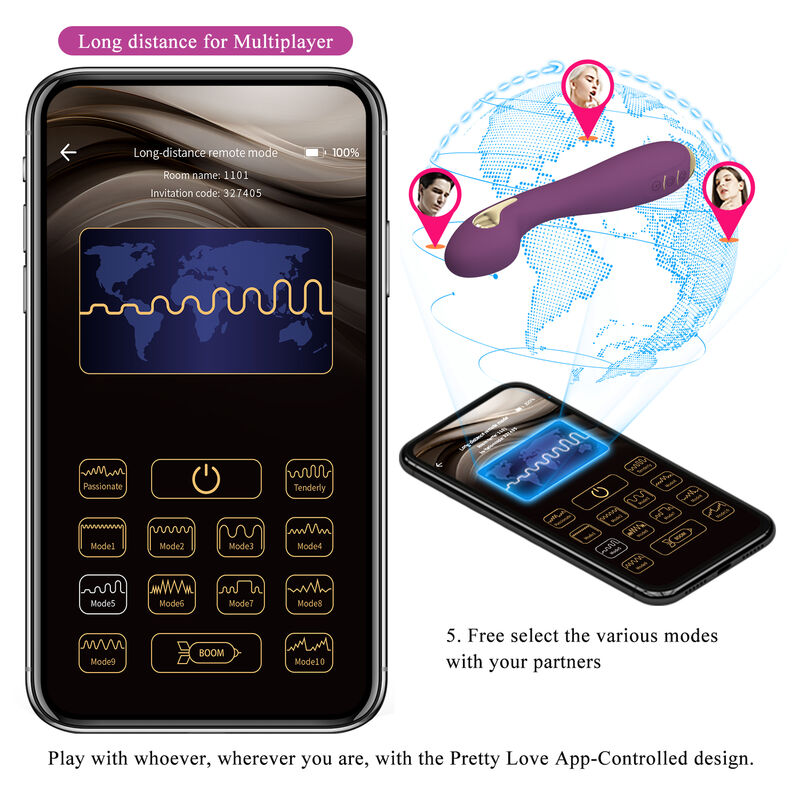 Comprar Pretty Love Hector Vibrador Lila – Control App Para Experiencia Personalizada-Noxtic