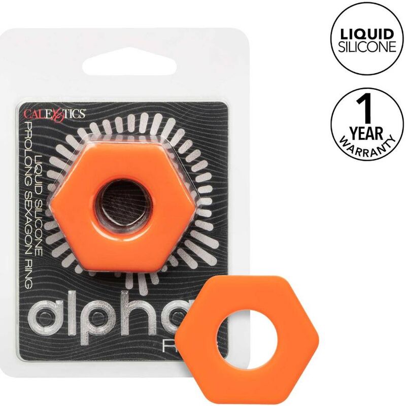 Comprar CALEXOTICS Alpha Anillo Prolong Naranja – Silicona Líquida Para Mayor Comodidad Y Estímulo-Noxtic
