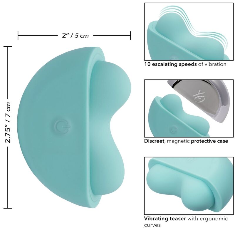 Comprar CALEXOTICS Ovation Applause Estimulador Verde Agua – Estimulador Vibratorio Con 10 Intensidades De Vibración-Noxtic