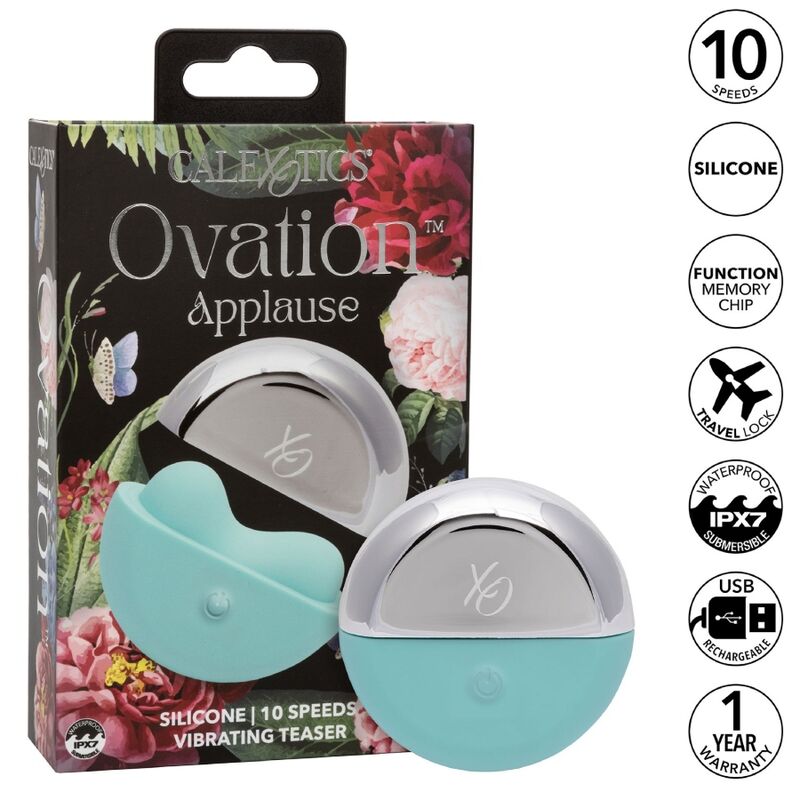 Comprar CALEXOTICS Ovation Applause Estimulador Verde Agua – Estimulador Vibratorio Con 10 Intensidades De Vibración-Noxtic