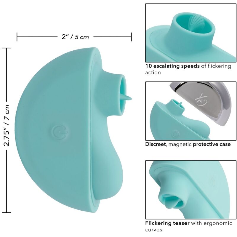 Comprar CALEXOTICS Ovation Rave Estimulador Verde Agua – Estimulación Precisa Con 10 Velocidades Ergonómicas-Noxtic
