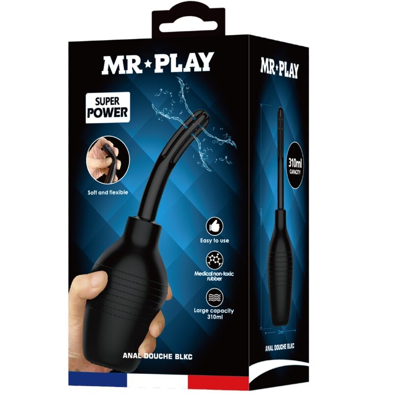 Comprar MR PLAY Ducha Anal BLKC Super Power Negro – Diseño Innovador Para Limpieza Y Comodidad Durante El Juego-Noxtic