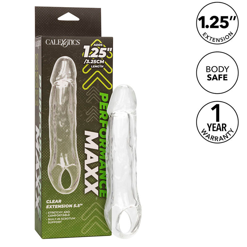 Comprar CALEXOTICS Performance Maxx Clear Extensión 5.5 Pulgadas – Aumento De Tamaño Con Diseño Transparente-Noxtic