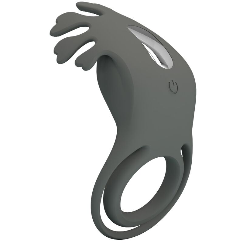 Comprar Pretty Love Ruben Doble Anillo Vibrador Con Estimulador Gris – Diseño Ergonómico Para Mayor Comodidad-Noxtic
