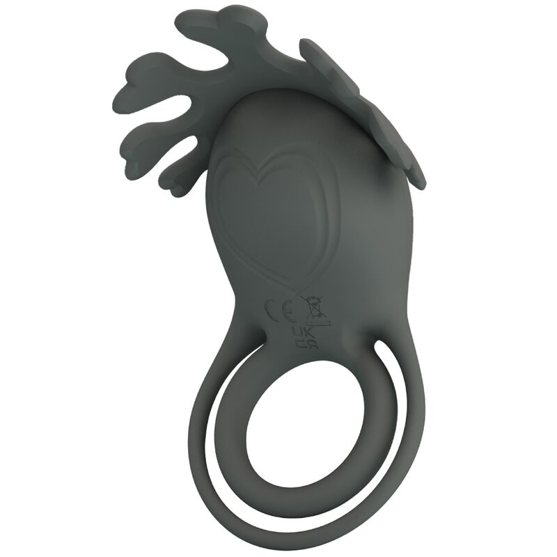 Comprar Pretty Love Ruben Doble Anillo Vibrador Con Estimulador Gris – Diseño Ergonómico Para Mayor Comodidad-Noxtic