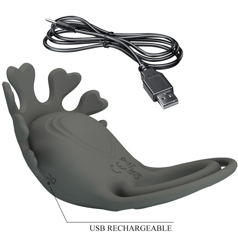 Comprar Pretty Love Ruben Doble Anillo Vibrador Con Estimulador Gris – Diseño Ergonómico Para Mayor Comodidad-Noxtic