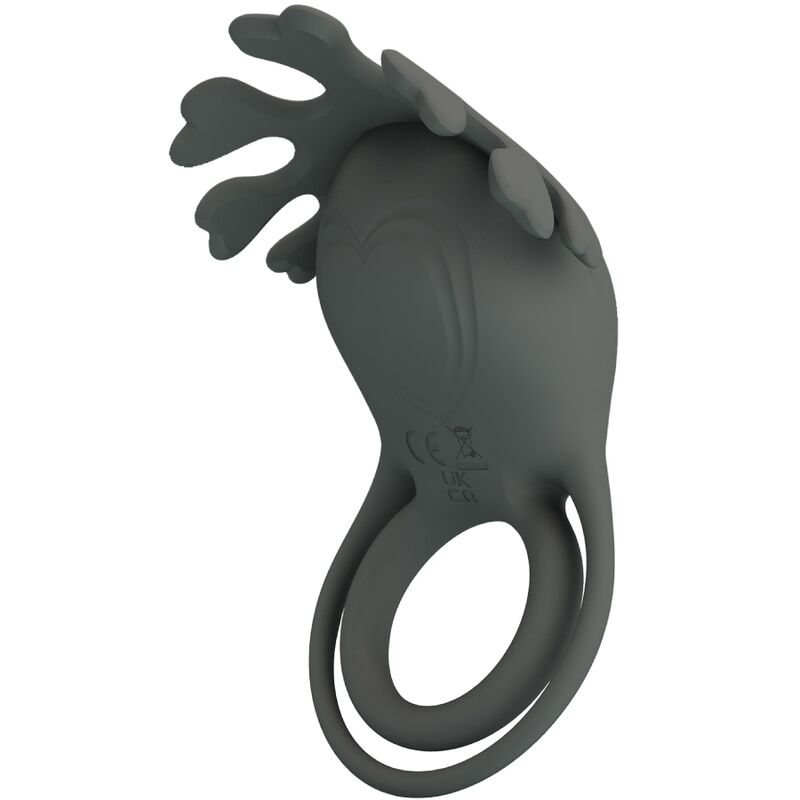 Comprar Pretty Love Ruben Doble Anillo Vibrador Con Estimulador Gris – Diseño Ergonómico Para Mayor Comodidad-Noxtic