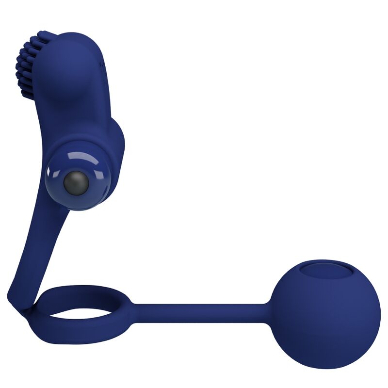 Comprar Pretty Love Remington Doble Anillo Vibrador Azul – Estimulación Dual Con Diseño Ergonómico Para Placer Compartido-Noxtic